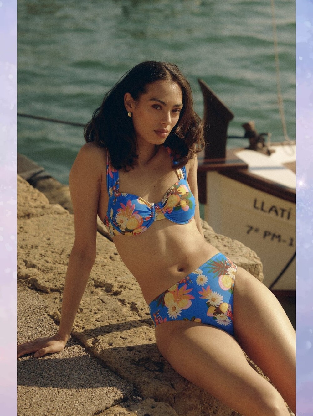 Hutch Gilly Bikini Set in Zesty Lemon Tropical Blue/Multi